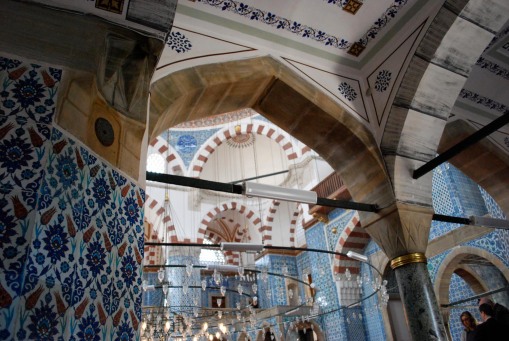 Interior of Rustem Pasha Mosque.