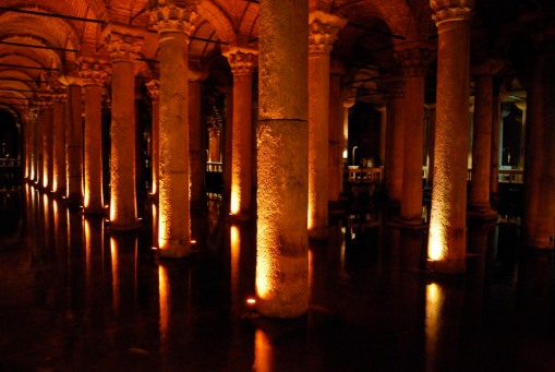The Yeravatan Saray (a large cistern under the streets of Istanbul.